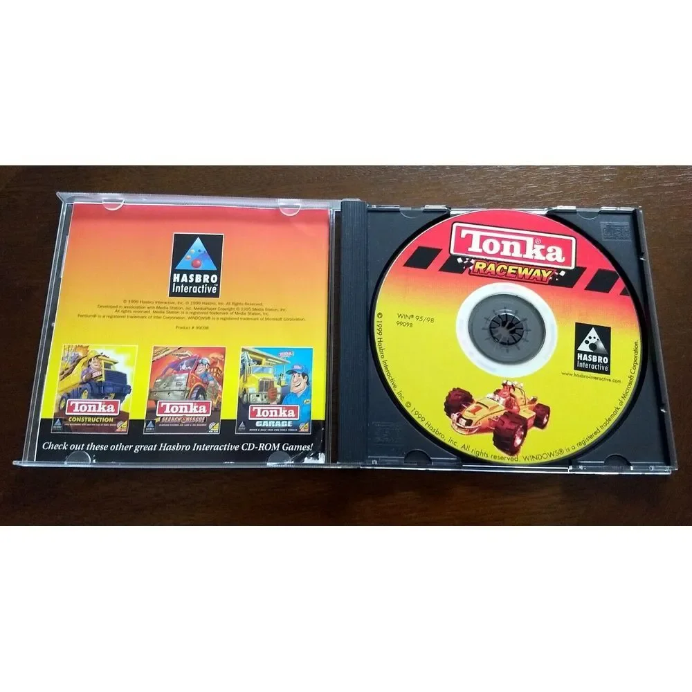 TONKA CD-ROM PC GAME Lot 3 - WORKSHOP RACEWAY SEARCH & RESCUE Hasbro Interactive
